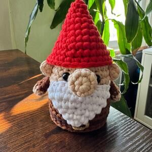 *Pre-made Plushie* The Woobles Flump the Gnome Crochet Holiday Plush (mod)